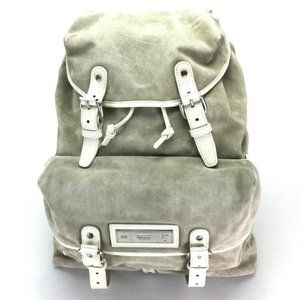 BALLY Large Backpack-Bag Beige Suede/Leather